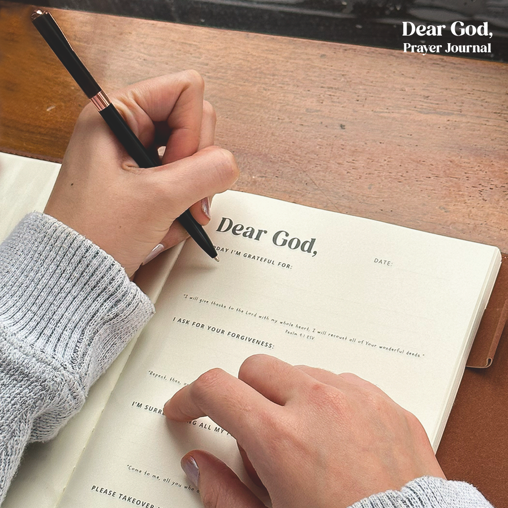 Dear God, Prayer Journal - Gray