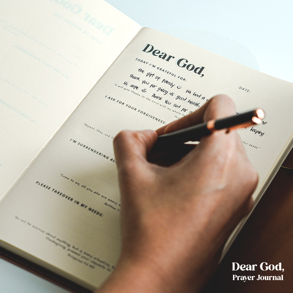 Dear God, Prayer Journal - Gray